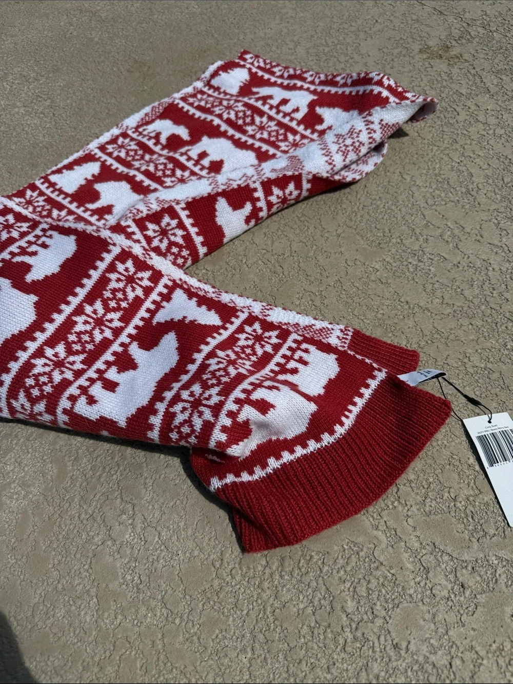 Vera Bradley Red and White Holiday Knit Scarf